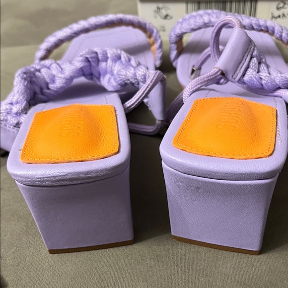 SCHUTZ Lavender Braided Strap Heels - Picture 4 of 11